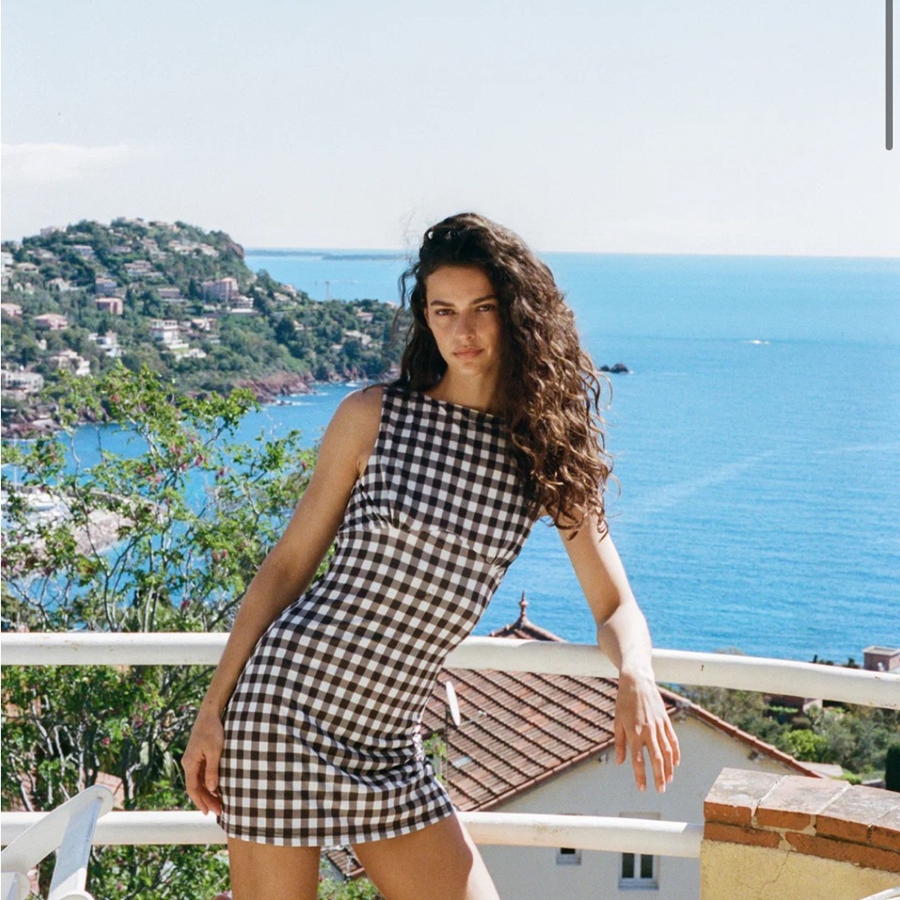 Gingham Check Bodycon Mini Dress - CASSIA DRESS | GINGHAM With Jean